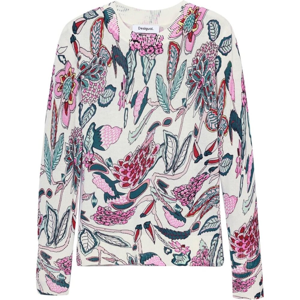 Women's Geometric Patchwork Pullover Recycled Vis… - image 3